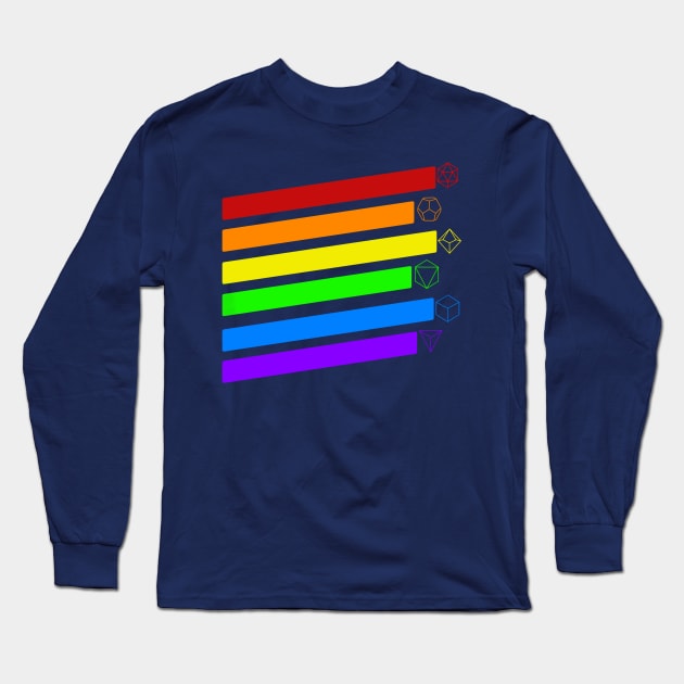 Rainbow Flag Dice Set T-Shirt Long Sleeve T-Shirt by redleader619